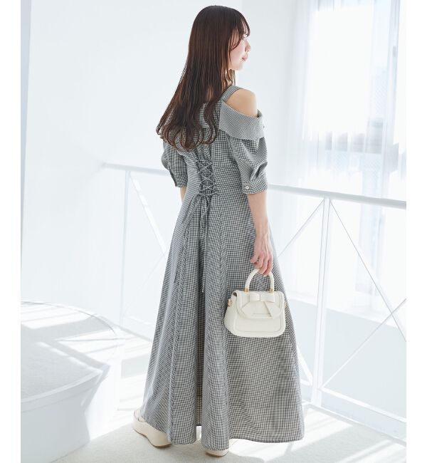  「オフショルシャツワンピース」|ワンピース|