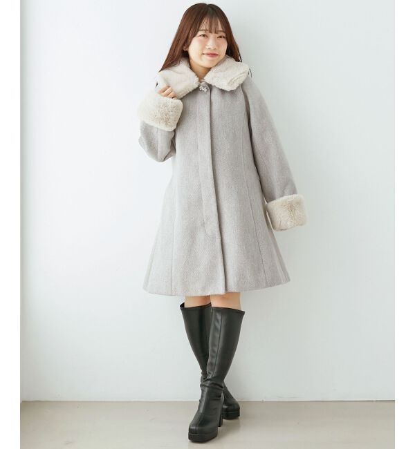  「7wayファー&times;ビジューコート」|その他|ｸﾞﾚｰｼﾞｭ柄