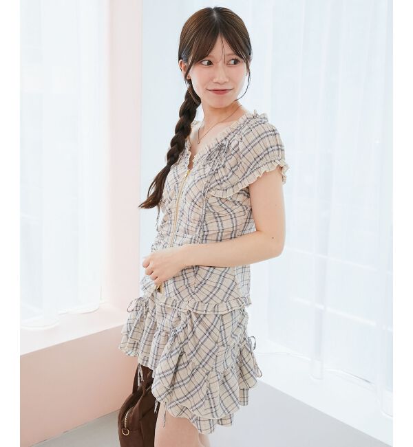  「ガーリーブラウス＆スカパンセット」|ワンピース|