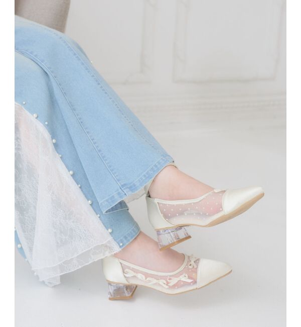  「チュールリボンパンプス」|パンプス|