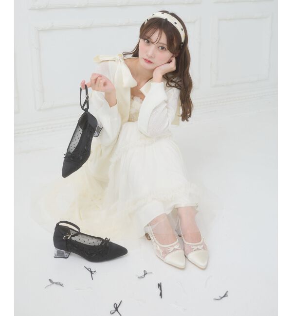  「チュールリボンパンプス」|パンプス|