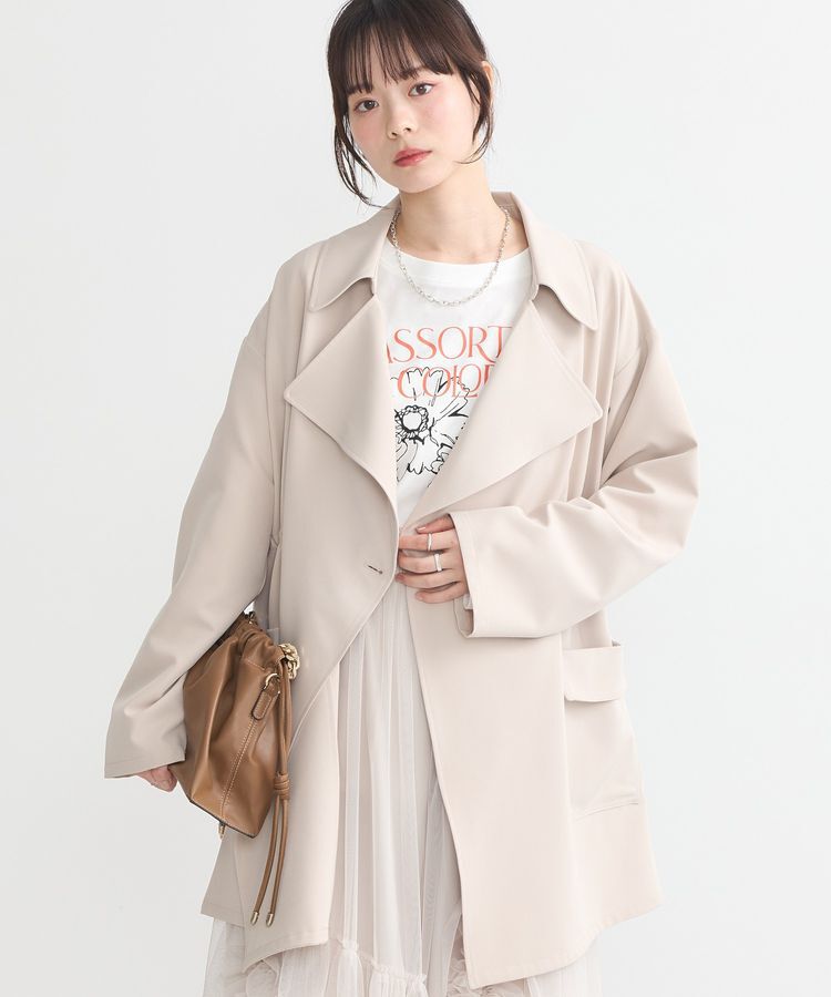 earth music&ecology「ニュアンスビックカラーコート」|その他|Light beige