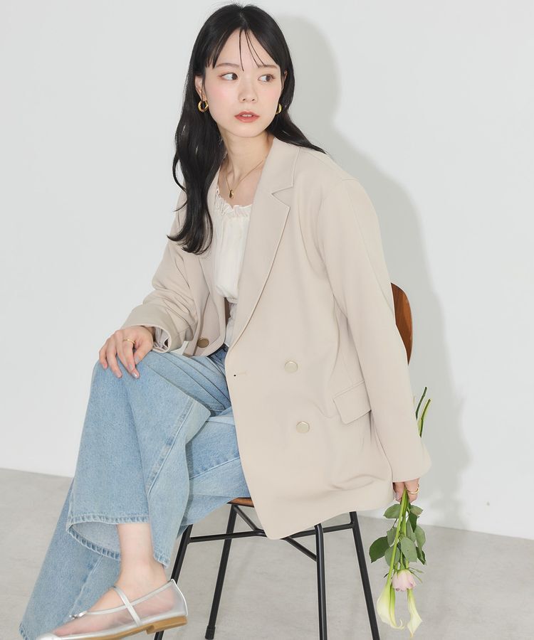 earth music&ecology「ダブルテーラードジャケット」|テーラードジャケット|Beige