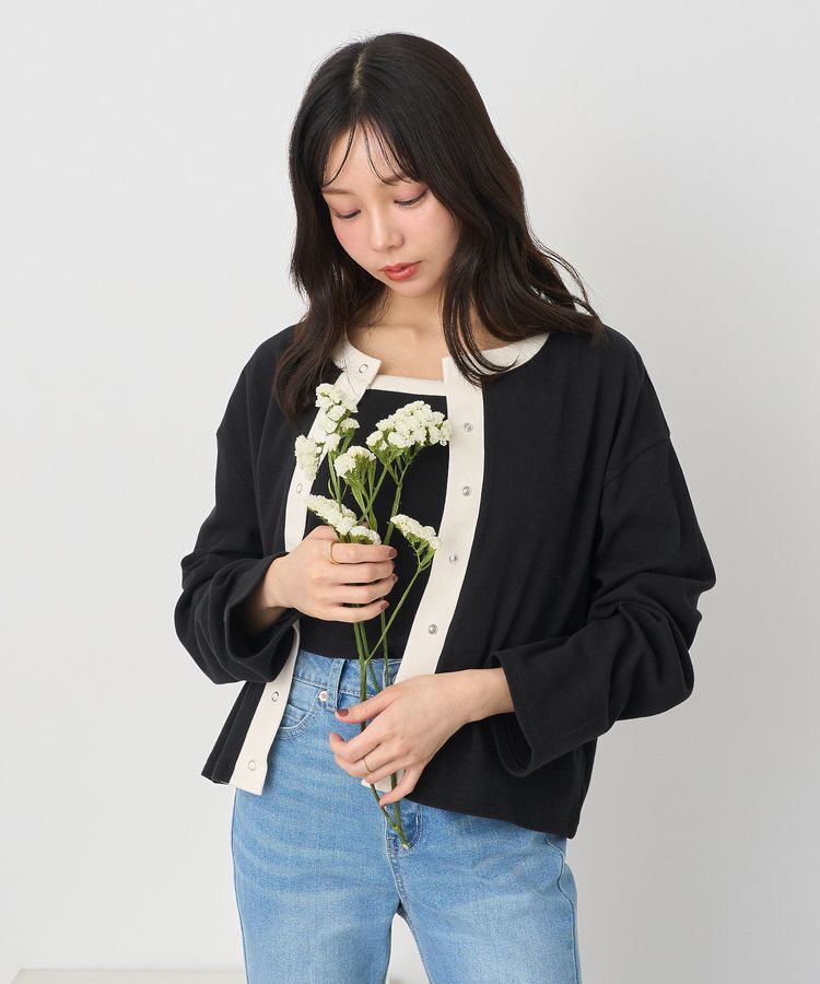 earth music&ecology「SET2点リブアンサンブル」|カーディガン|