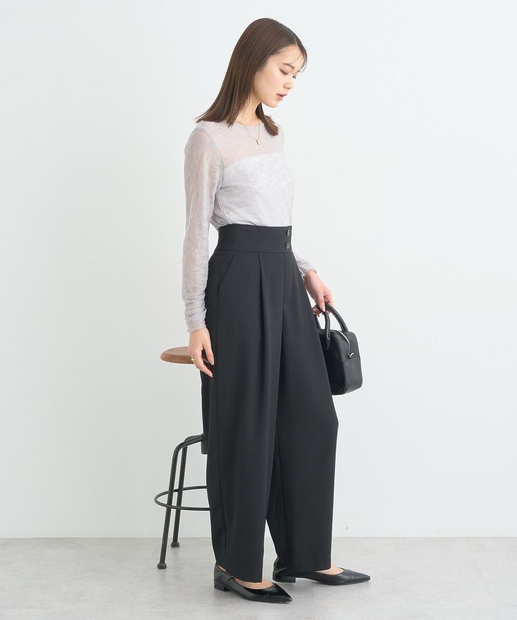 earth music&ecology「ハイウエストワイドパンツ」|その他|