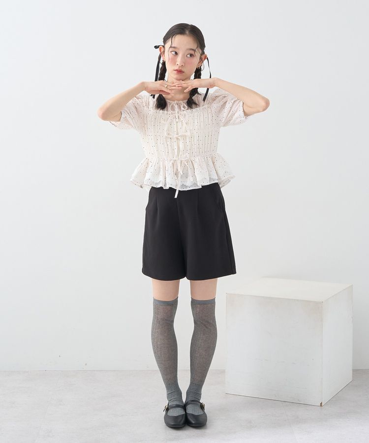 earth music&ecology「レースティアードシャーリングブラウス」|シャツ・ブラウス|