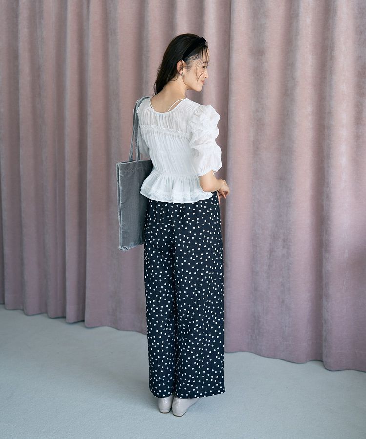earth music&ecology「レースティアードシャーリングブラウス」|シャツ・ブラウス|