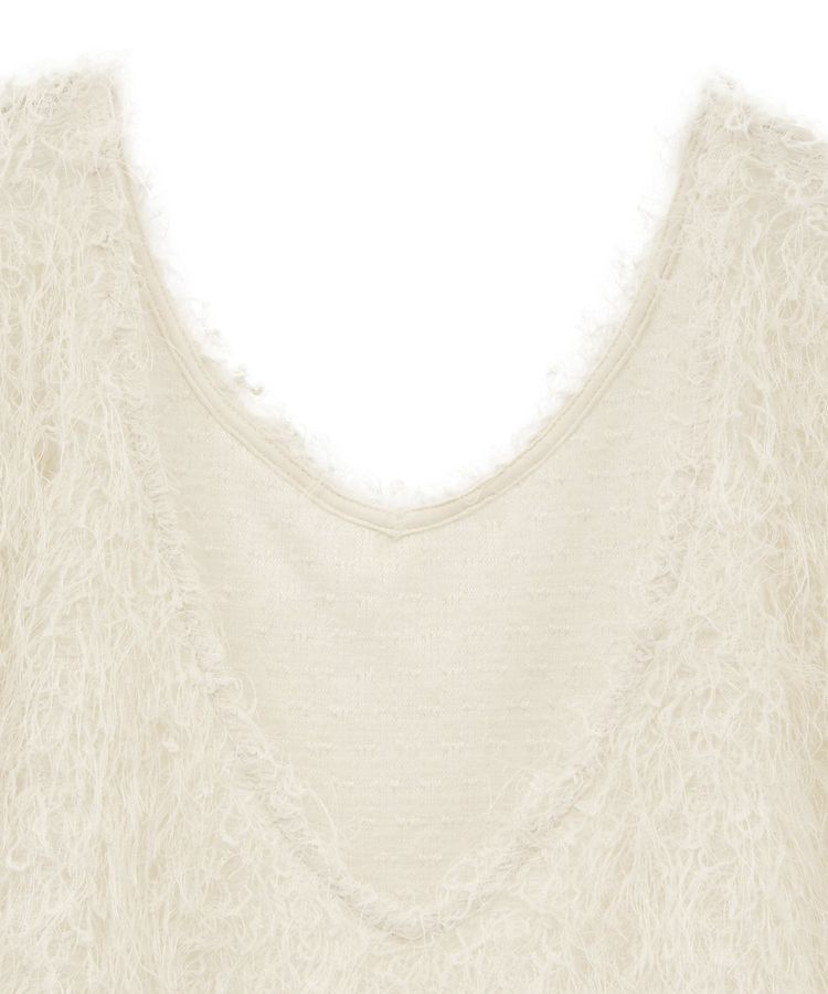 earth music&ecology「ふさふさベスト」|ベスト・ジレ|