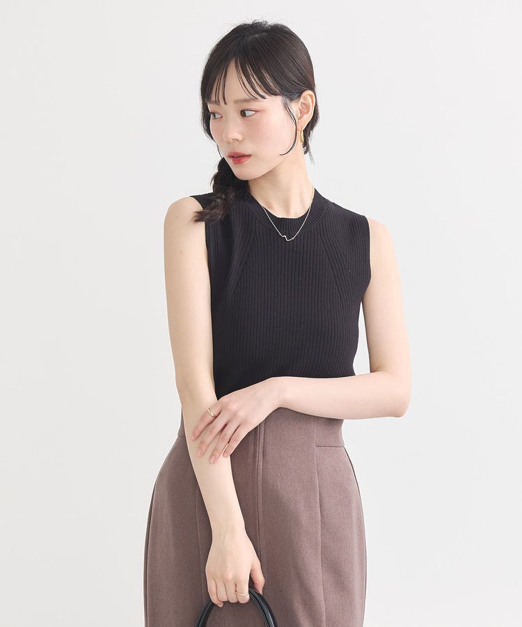 earth music&ecology「ランダムリブノースリーブニット」|ニット・セーター|