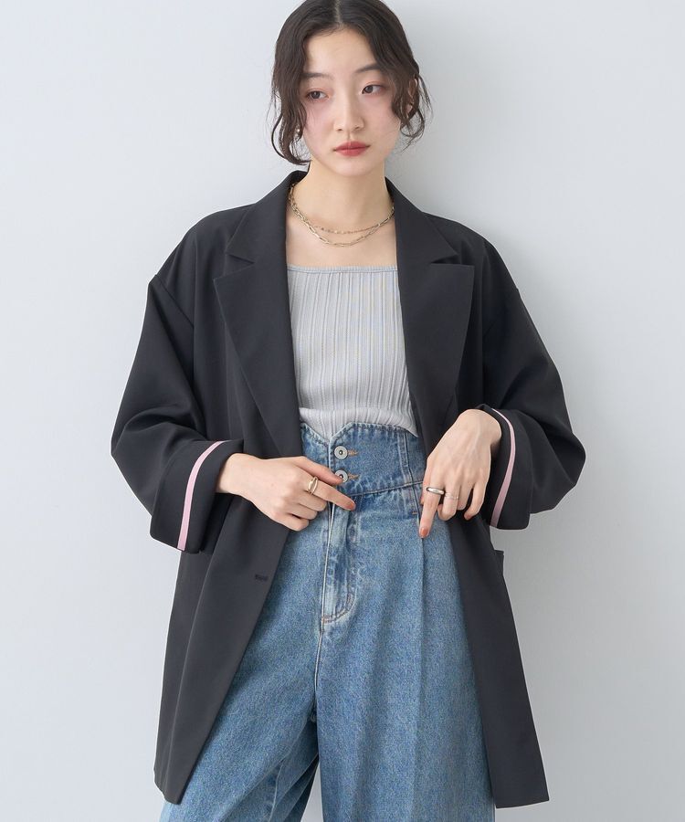 earth music&ecology「BIGジャケット」|テーラードジャケット|Black