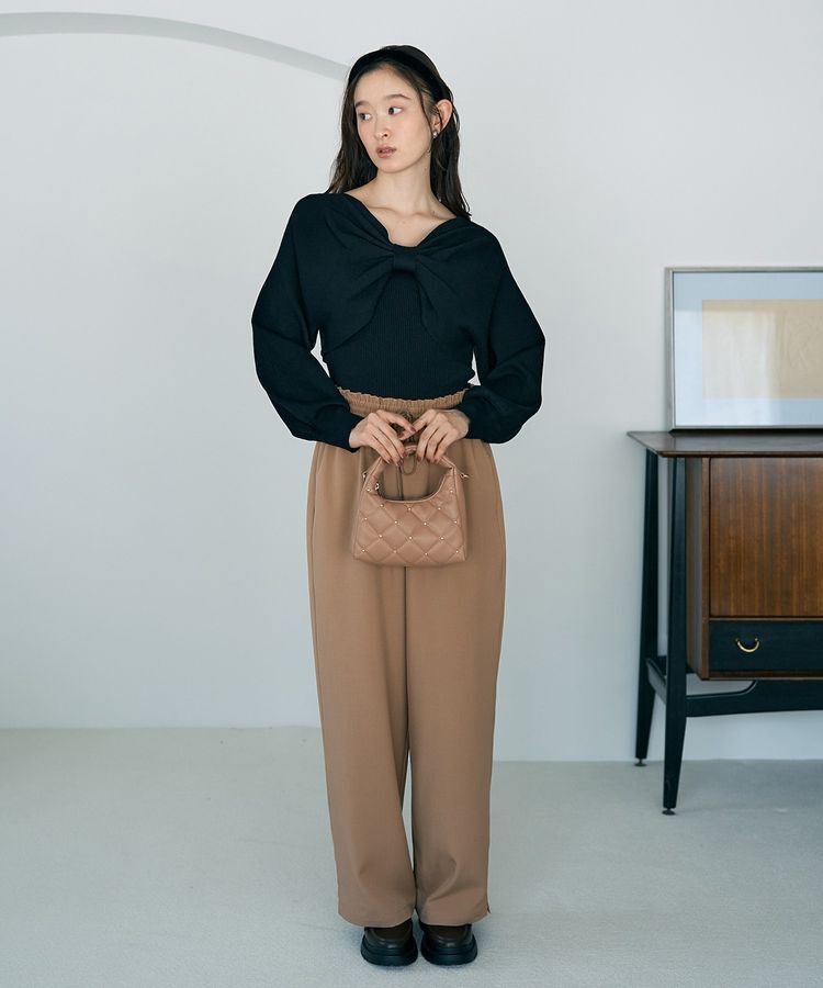 earth music&ecology「スタッズキルトバッグ」|ハンドバッグ|