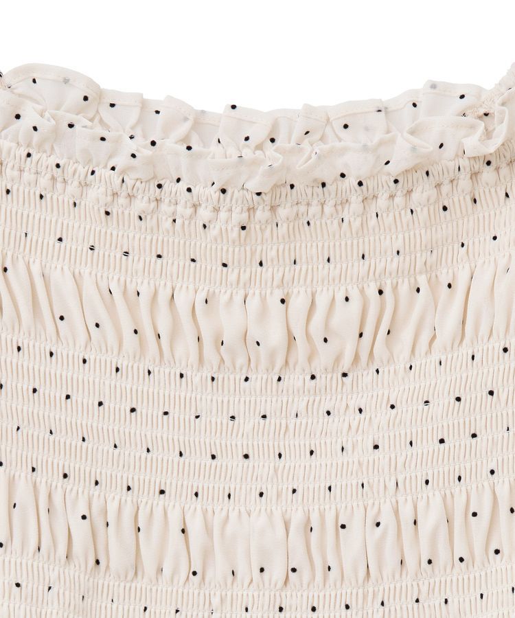 earth music&ecology「SET2点フロッキードットブラウス＋スカート」|スーツ|