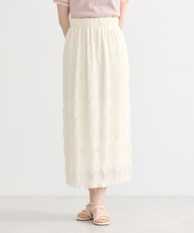 earth music&ecology「マジョリカプリーツナロースカート」|タイト|Ivory
