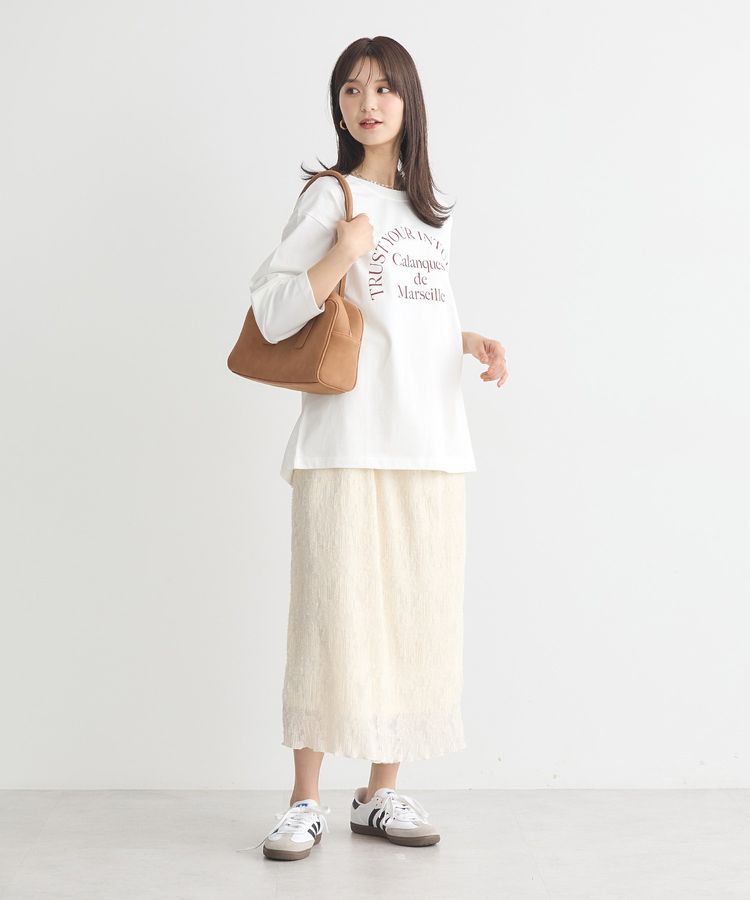 earth music&ecology「マジョリカプリーツナロースカート」|タイト|