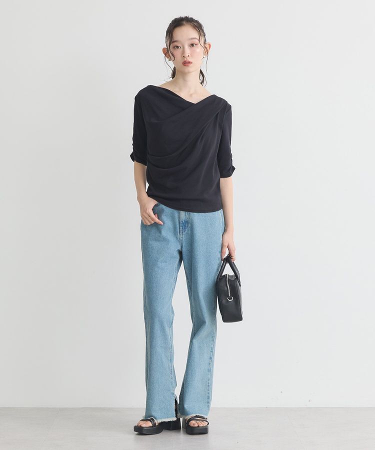 earth music&ecology「ドレープデザインカットソー」|Tシャツ・カットソー|