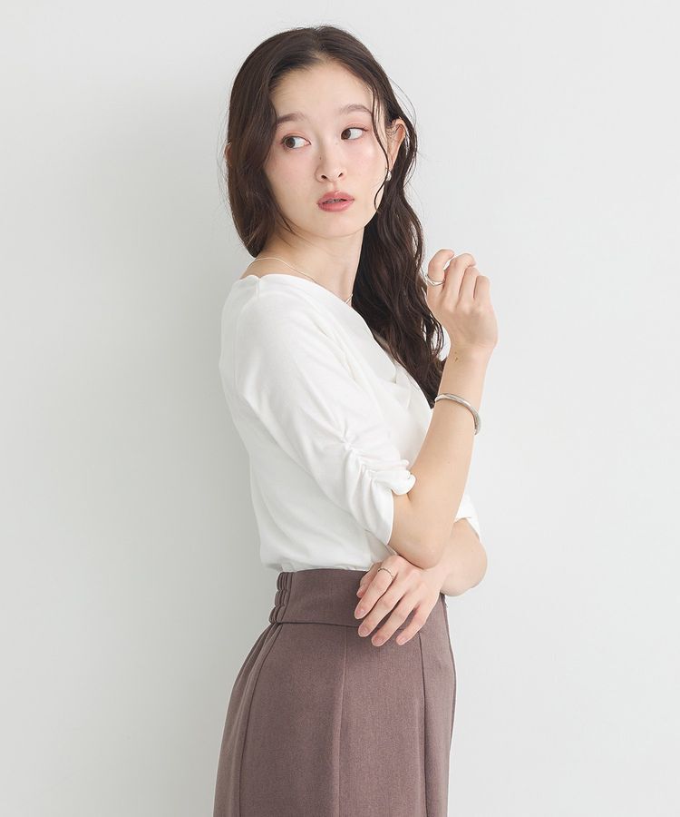 earth music&ecology「ドレープデザインカットソー」|Tシャツ・カットソー|