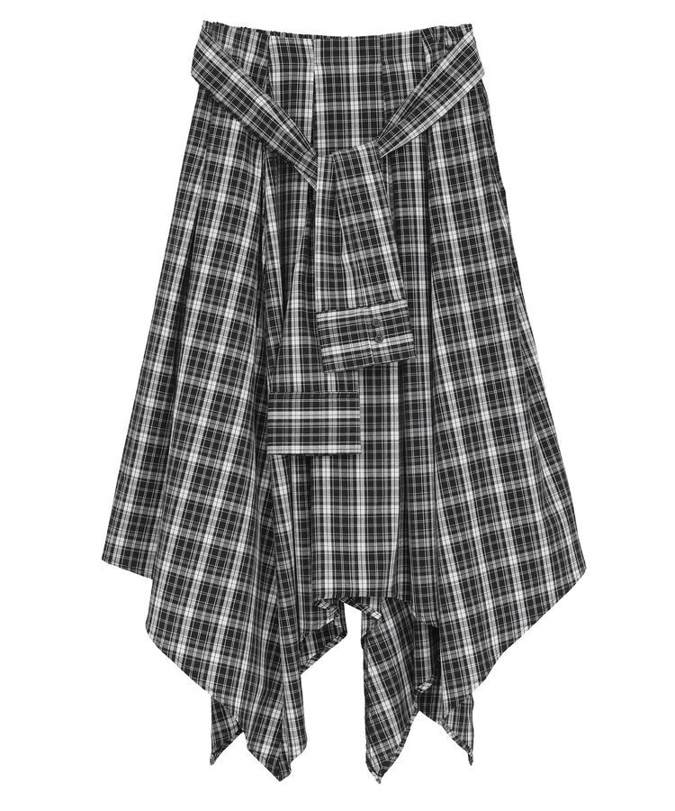 earth music&ecology「イレヘムチェックシャツスカート」|フレア|