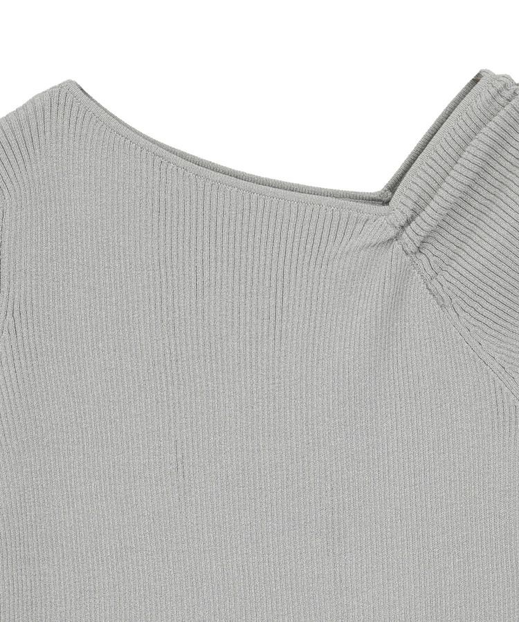 earth music&ecology「アシメネックリブニットプルオーバー」|ニット・セーター|