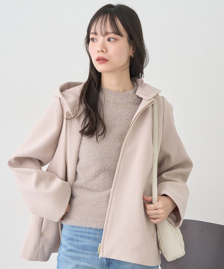 earth music&ecology「SET2点チャーム付きシャギーニット＋インナー」|カーディガン|