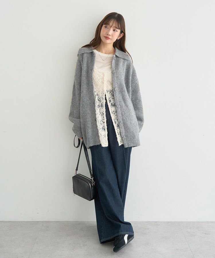 earth music&ecology「ハイウエストデニムパンツ」|デニム|