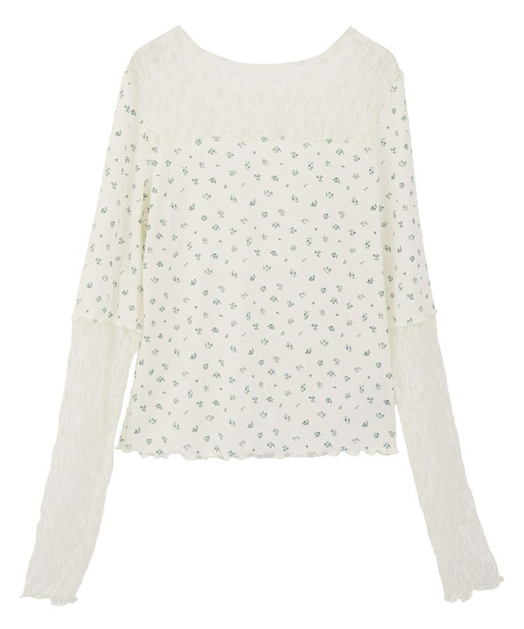 earth music&ecology「レース&times;アイレットプルオーバー」|Tシャツ・カットソー|