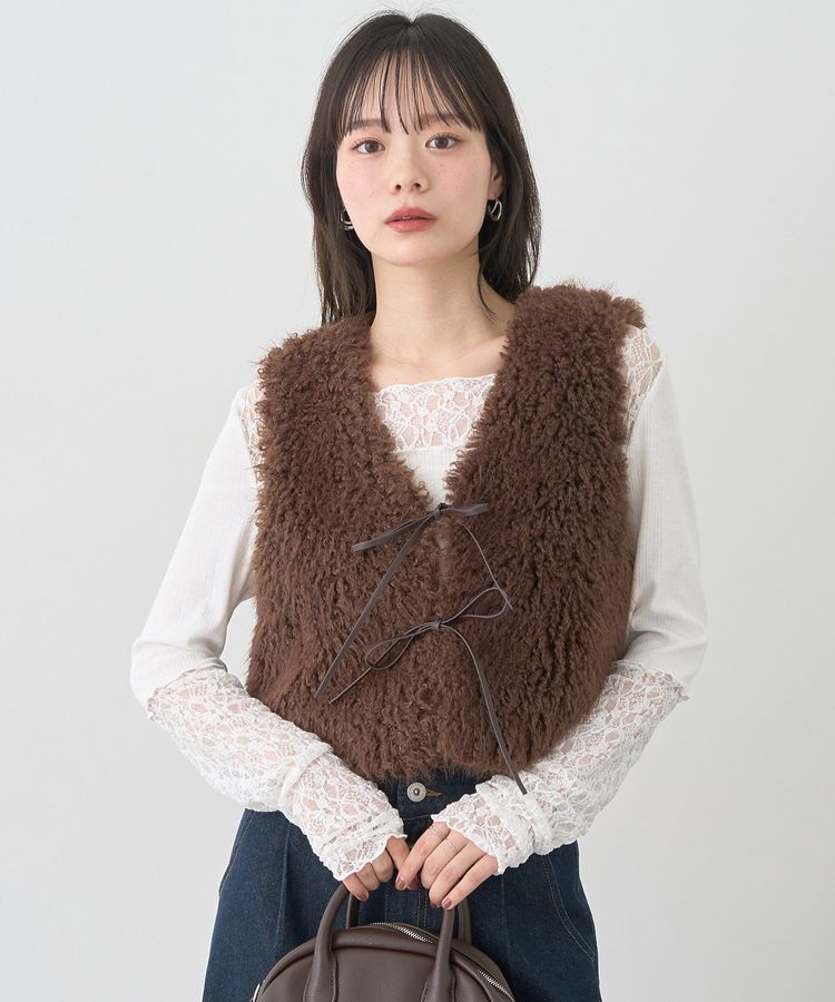 earth music&ecology「レース&times;アイレットプルオーバー」|Tシャツ・カットソー|