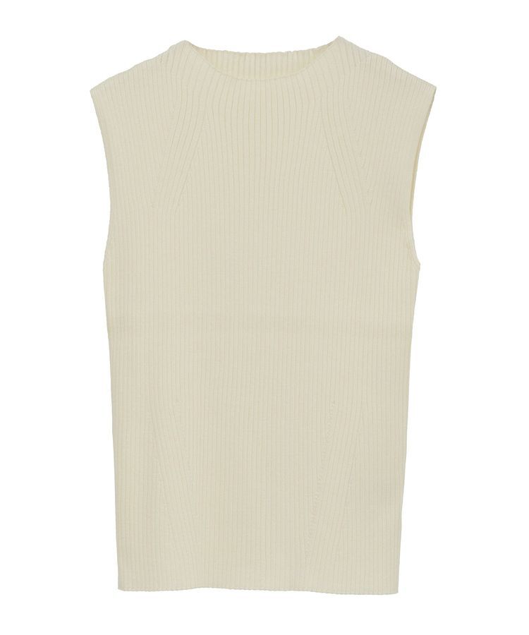 earth music&ecology「ランダムリブボトルネックノースリーブニット」|ニット・セーター|