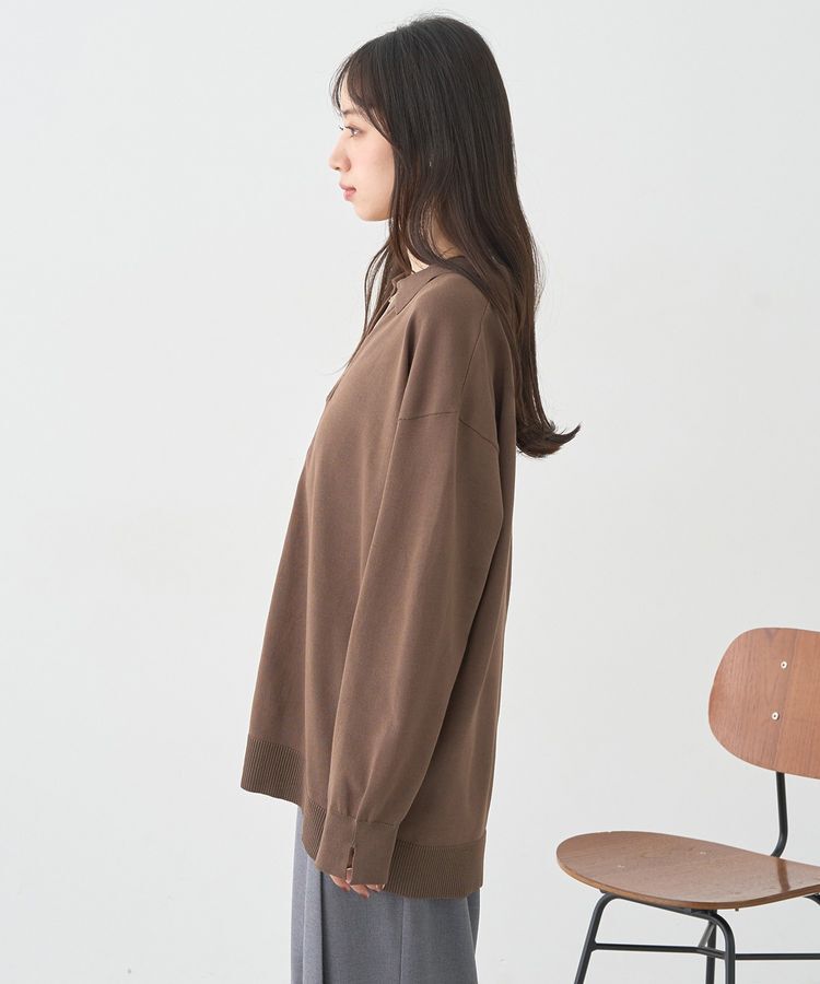 earth music&ecology「袖口スリットスキッパーカーディガン」|カーディガン|