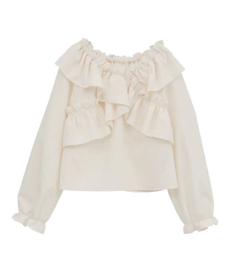 earth music&ecology「フリルオフショルブラウス」|シャツ・ブラウス|