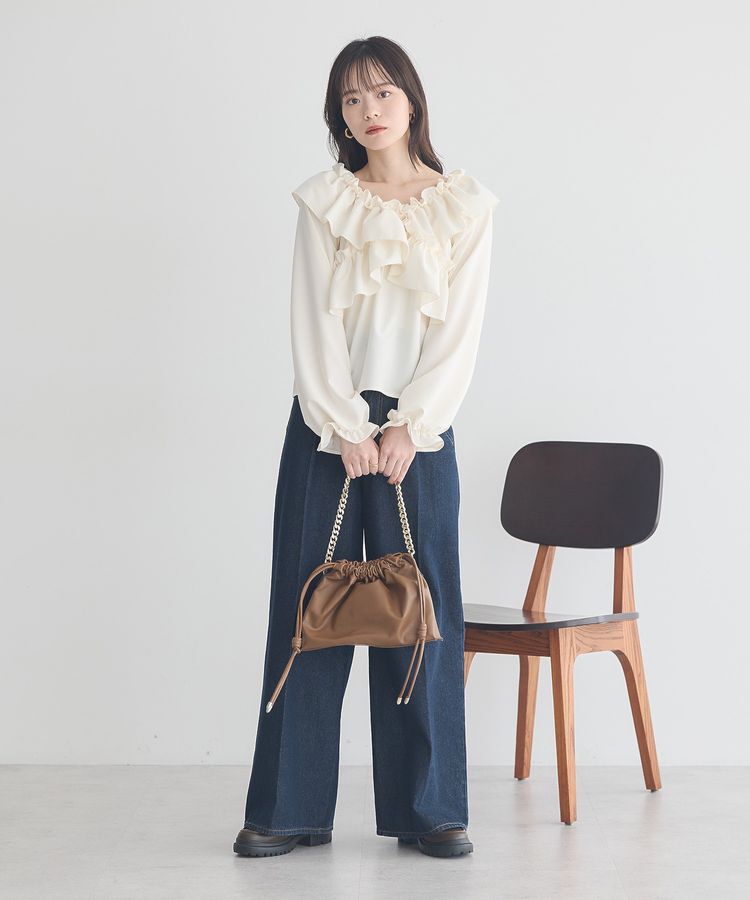 earth music&ecology「フリルオフショルブラウス」|シャツ・ブラウス|