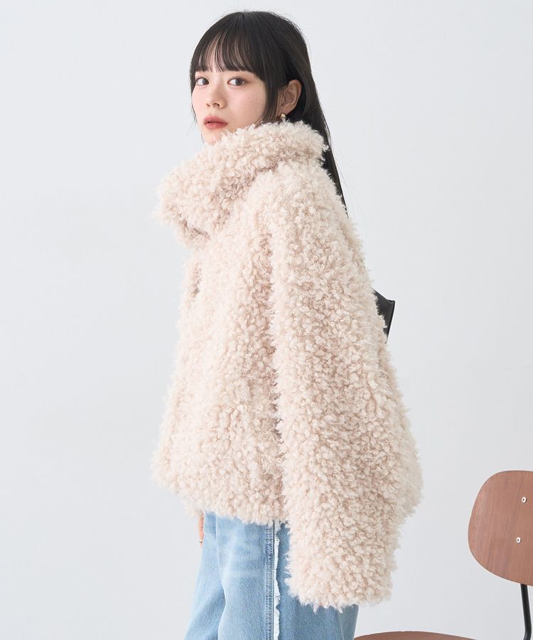 earth music&ecology「プードルファーショートブルゾン」|ブルゾン・スタジャン|