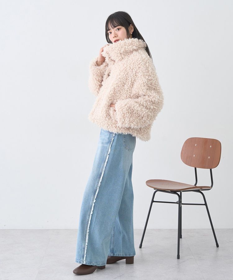 earth music&ecology「プードルファーショートブルゾン」|ブルゾン・スタジャン|