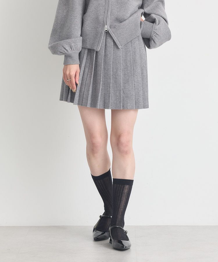 earth music&ecology「ニットプリーツスカート」|スカート|