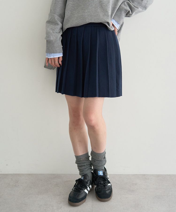 earth music&ecology「ニットプリーツスカート」|スカート|
