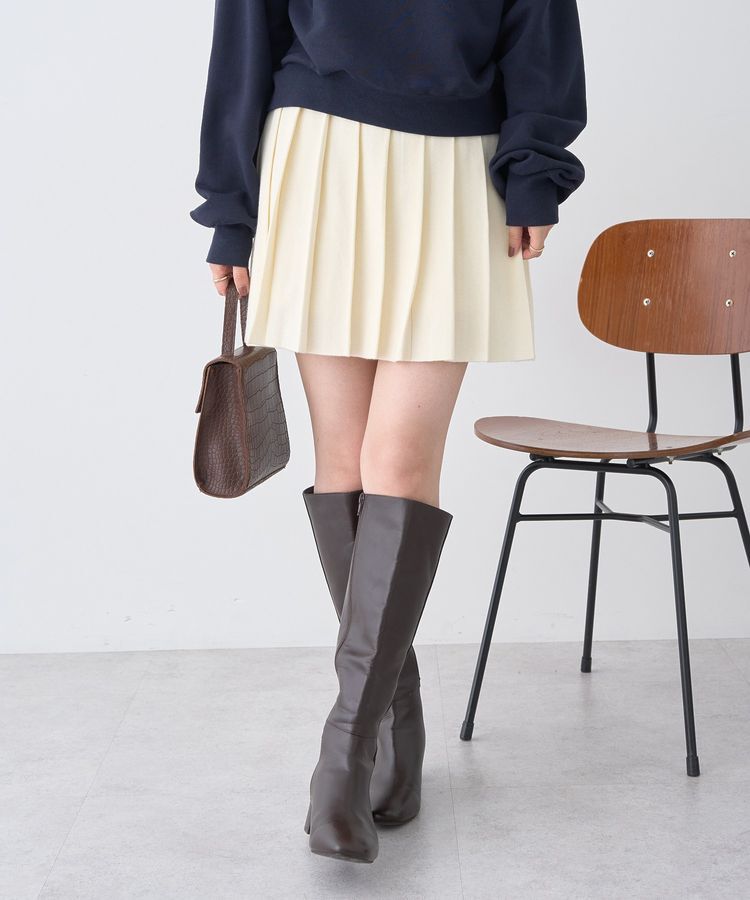 earth music&ecology「ニットプリーツスカート」|スカート|