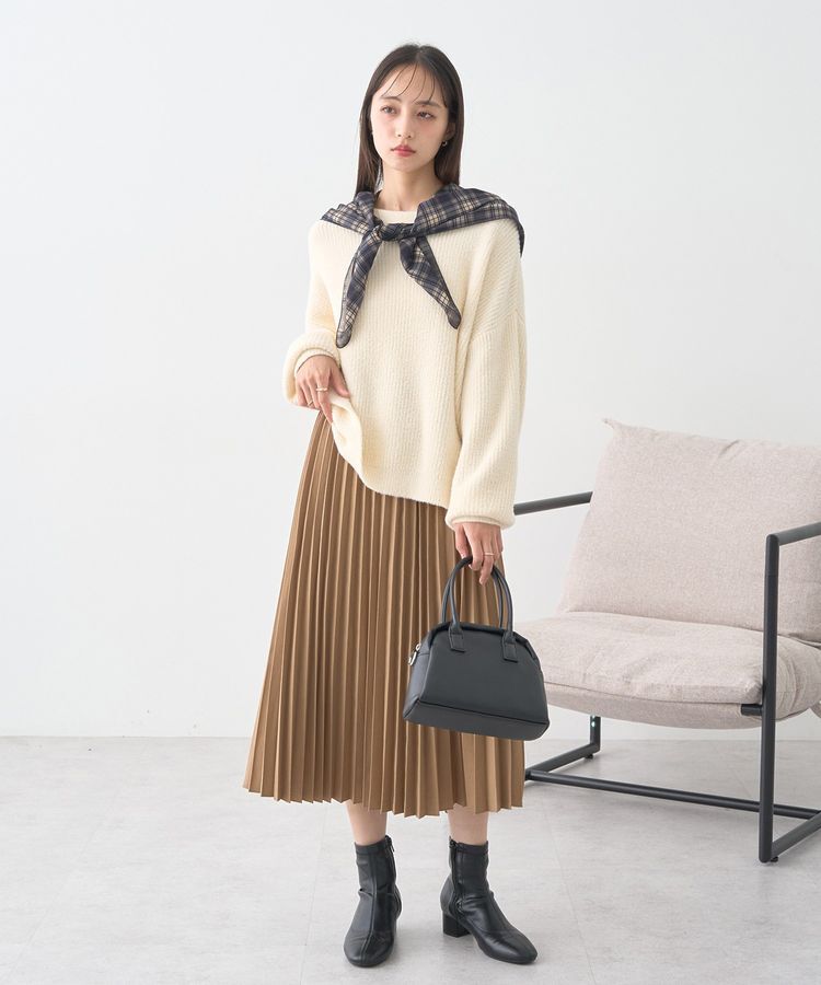 earth music&ecology「パウダーシャギー畦プルオーバー」|ニット・セーター|