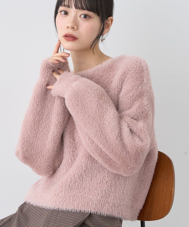 earth music&ecology「Wフェイスシャギープルオーバー」|ニット・セーター|