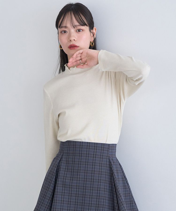 earth music&ecology「ラメテレコハイネックプルオーバー」|Tシャツ・カットソー|