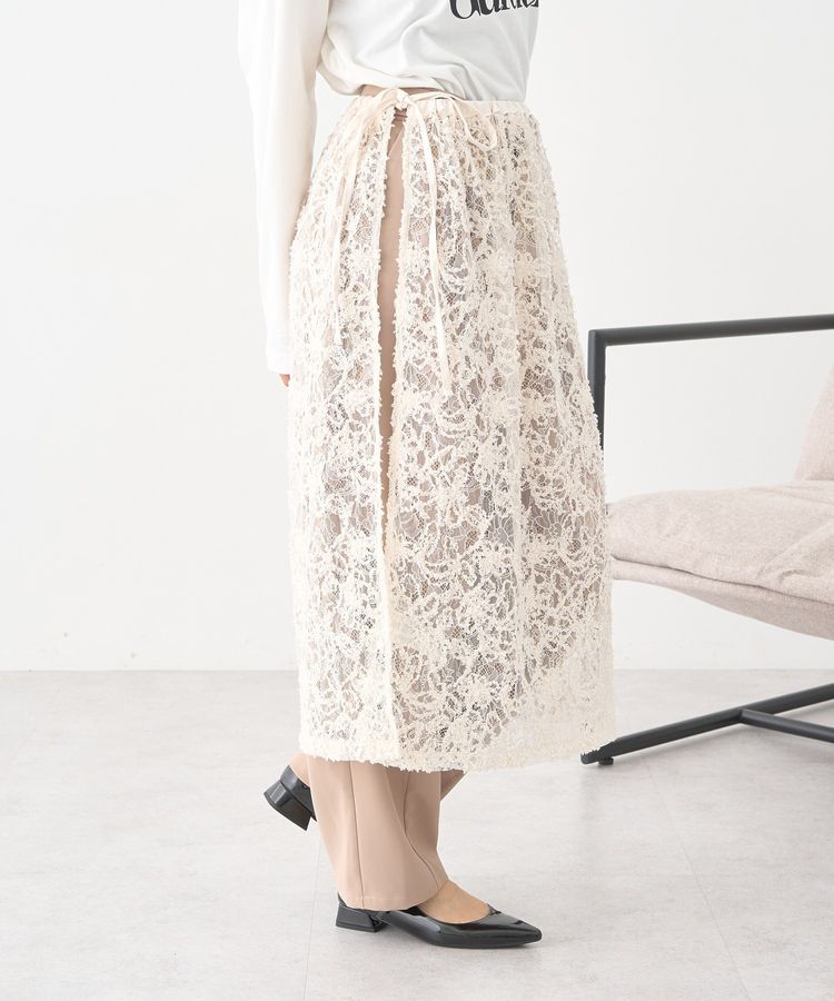 earth music&ecology「モールレースラップスカート」|スカート|