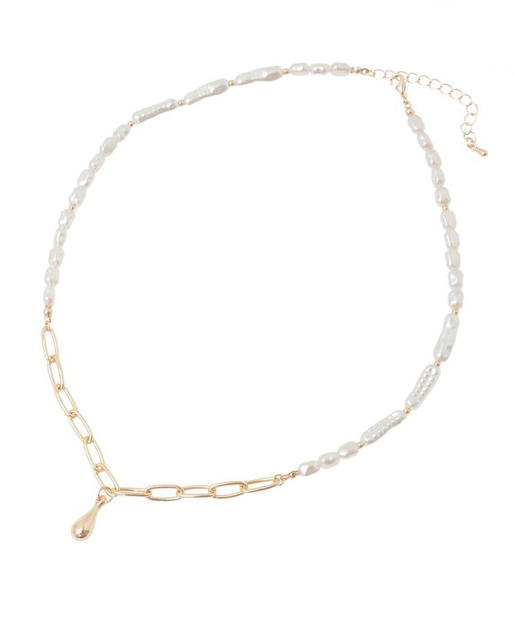 earth music&ecology「パールMIXY字ネックレス」|ネックレス|