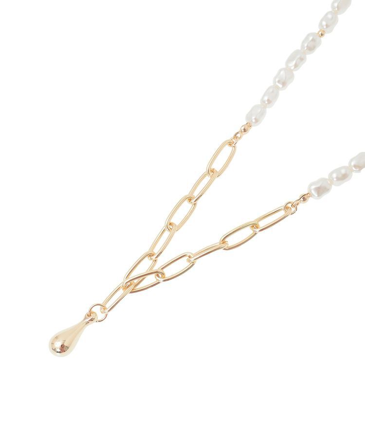 earth music&ecology「パールMIXY字ネックレス」|ネックレス|