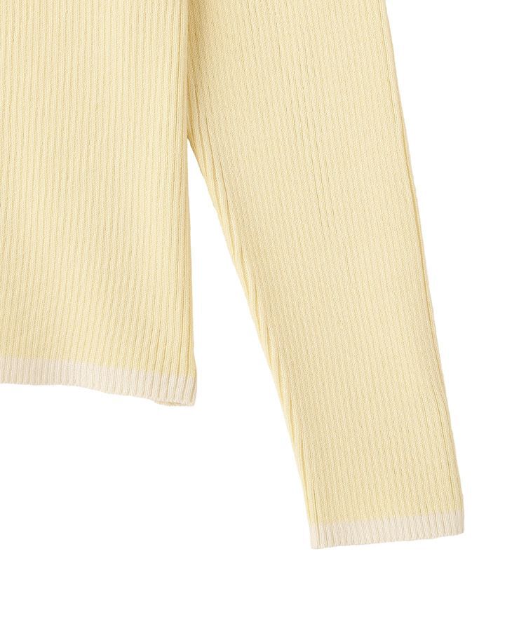 earth music&ecology「バイカラーヘンリーネックニットプルオーバー」|ニット・セーター|