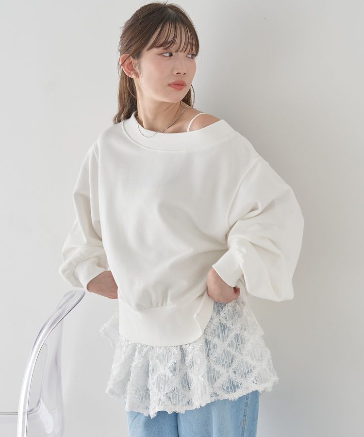 earth music&ecology「裾スリット裏毛プルオーバー」|スウェット・ジャージ|