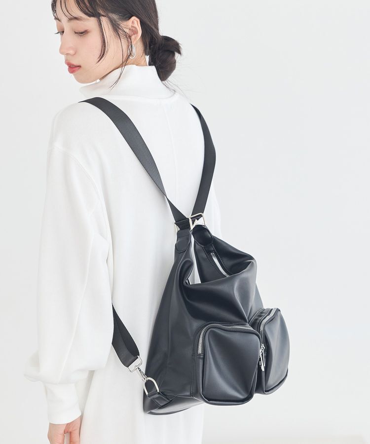 earth music&ecology「Wポケット３WAYショルダーバッグ」|ショルダー・メッセンジャー|