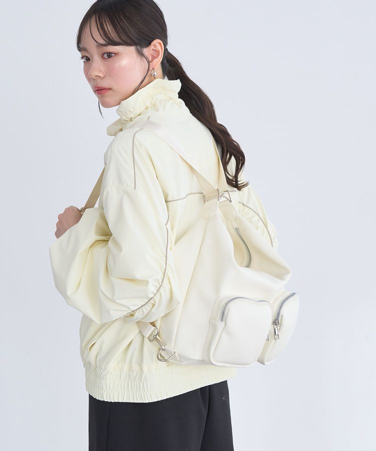 earth music&ecology「Wポケット３WAYショルダーバッグ」|ショルダー・メッセンジャー|