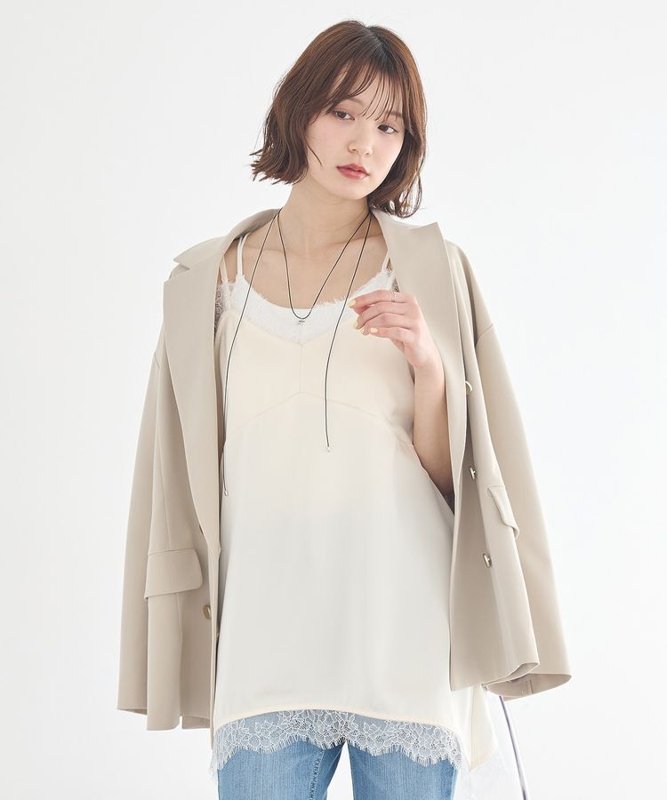 earth music&ecology「ランジェリーライクレースキャミ」|キャミソール|