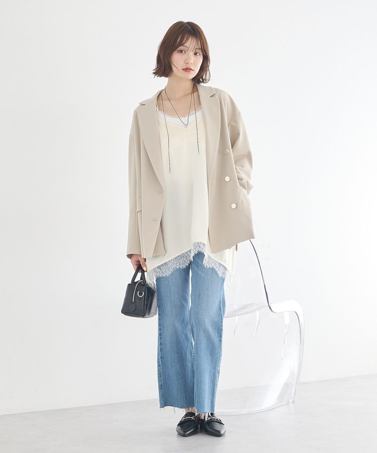 earth music&ecology「ランジェリーライクレースキャミ」|キャミソール|