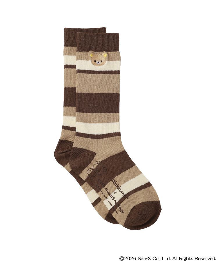 earth music&ecology「リラックマ&times;earth マルチボーダーソックス」|その他|