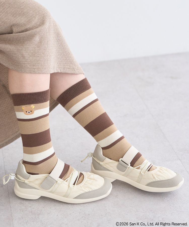 earth music&ecology「リラックマ&times;earth マルチボーダーソックス」|その他|