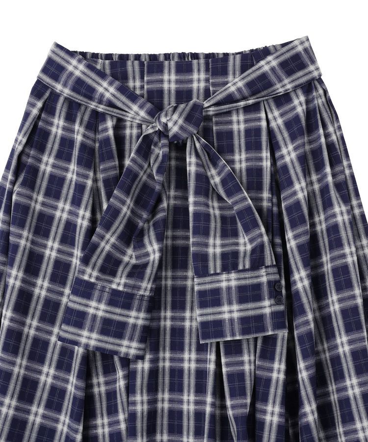 earth music&ecology「イレヘムチェックシャツライクスカート」|フレア|